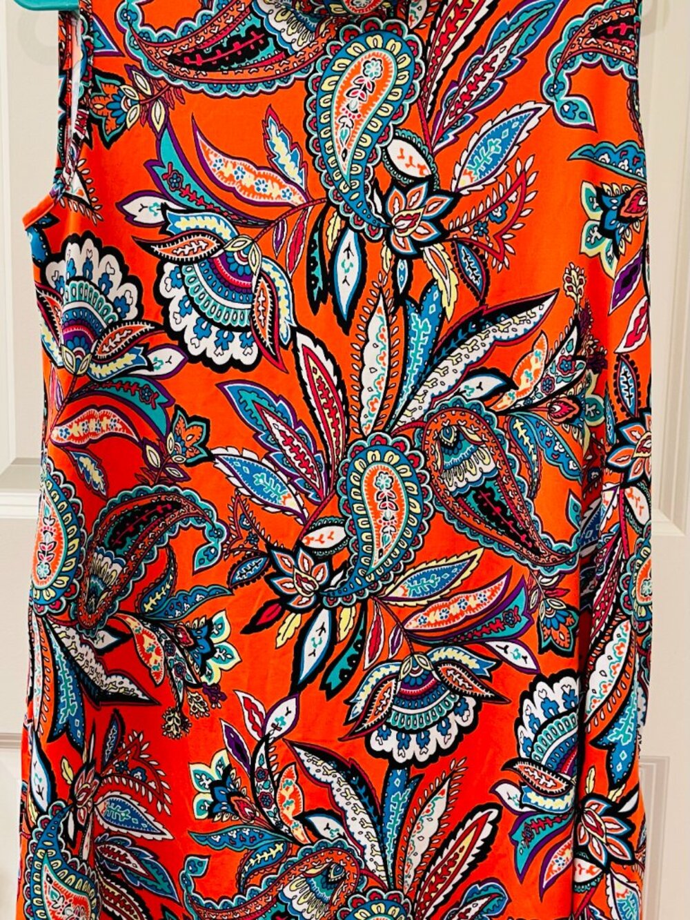 Apt 9 Sleeveless Paisley Mini Dress with Pockets- XL Multicolor #5192 - Picture 2 of 8